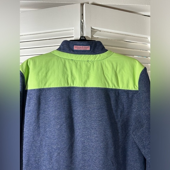 Vineyard Vines Blue Green Performance  Sailing Quarter Zip Shep Active Size S - Picture 9 of 14